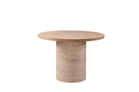 110 LUK ASYA MEŞE TRAVERTEN SABİT MASA 110X110X78