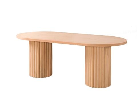 200 CM ÇİFT AYAKLI PAPATYA OVAL SABİT MASA  200X100X77