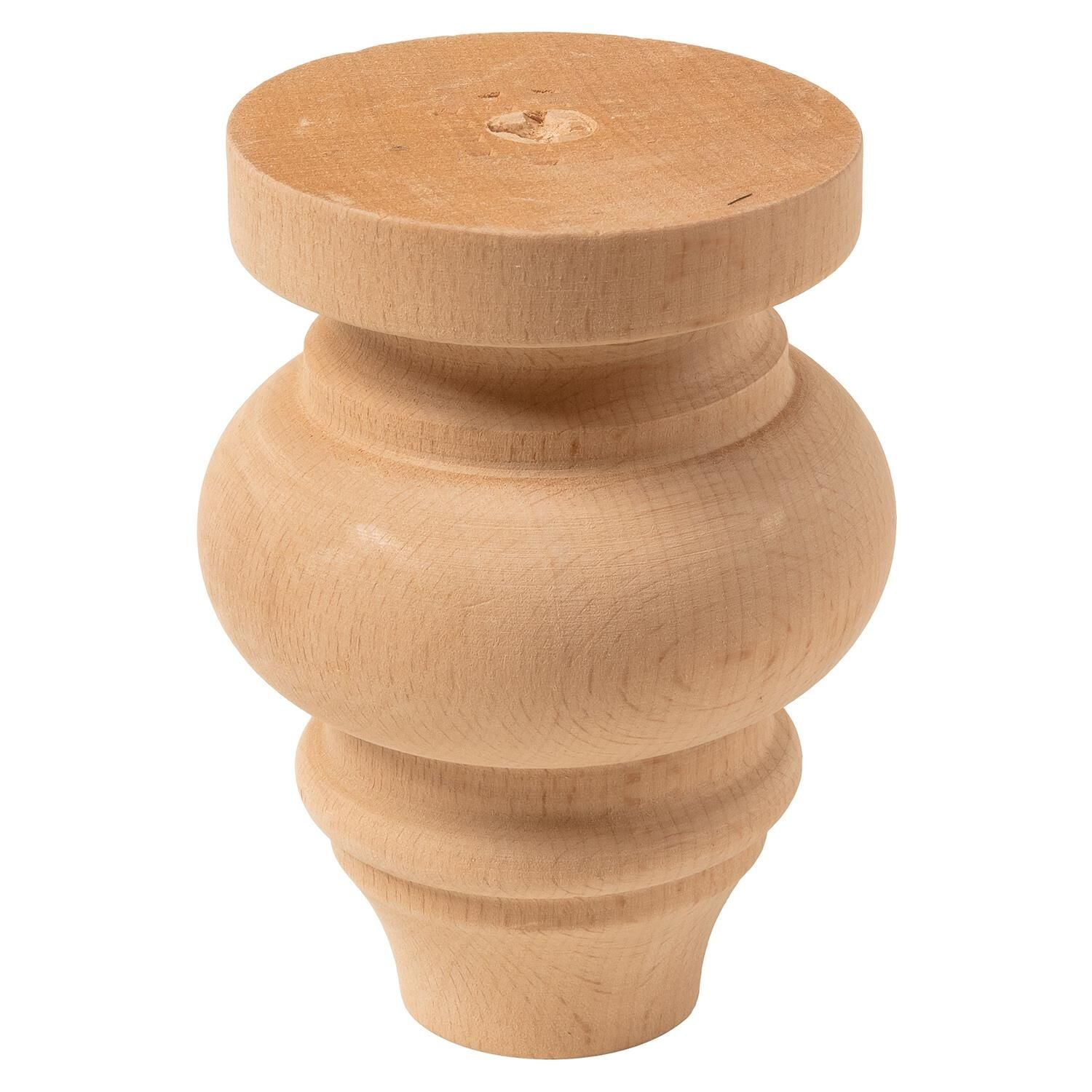 Torna Ahşap Ayak  Komidin Dresuar Koltuk Ayağı Desenli  9x9x12 cm