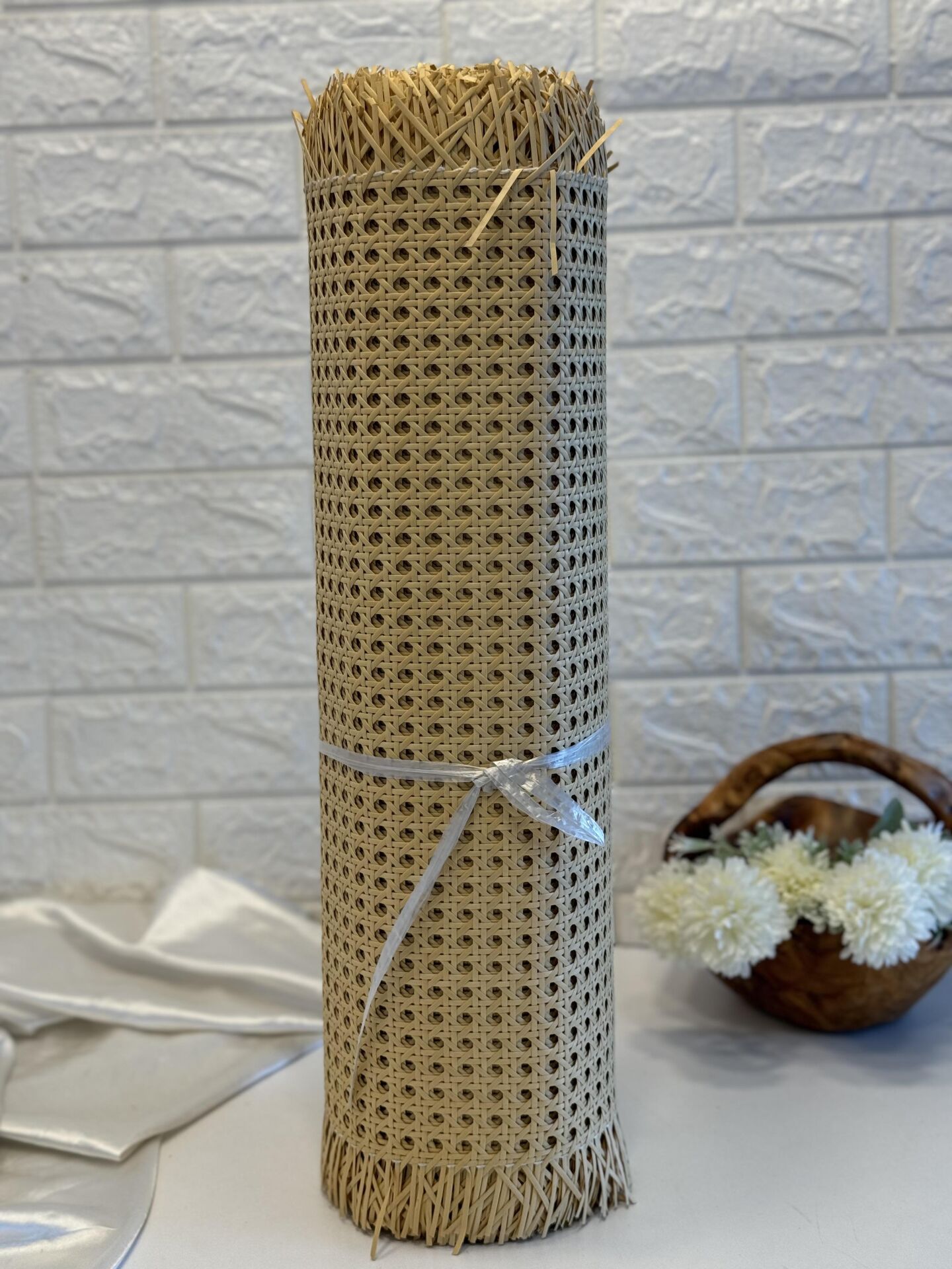 PVC Plastik Örme Doğala Yakın Dekoratif Hasır Hazeran 90 CM