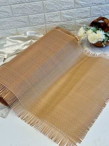 PVC Plastik Kare Delikli Koyu Kahve Dekoratif Hasır Hazeran 45CM