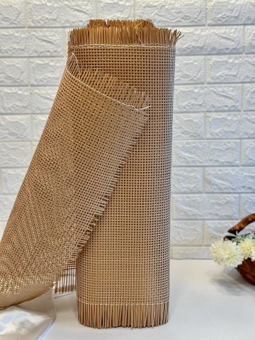 PVC Plastik Kare Delikli Koyu Kahve Dekoratif Hasır Hazeran 45CM