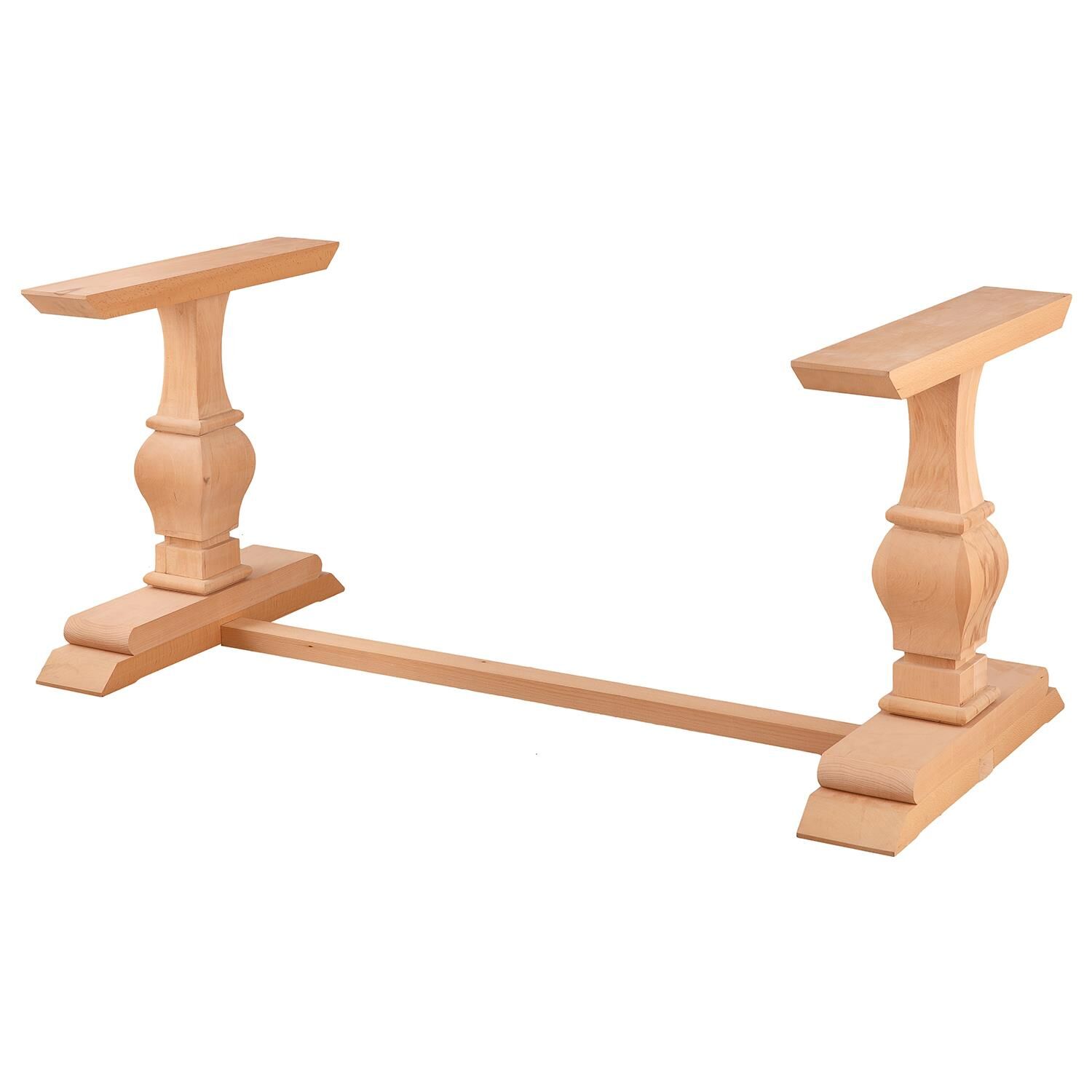 İkili Masa Ayağı Ahşap Torna Ayak 17x17x160x72 cm