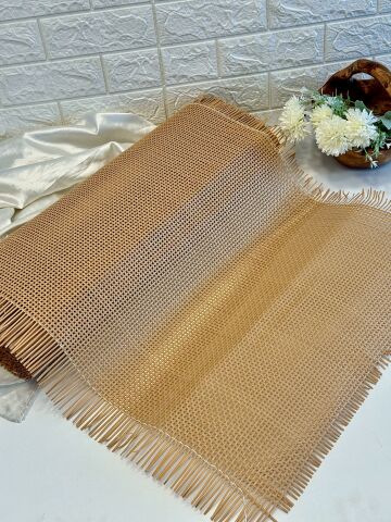 PVC Plastik Kare Delikli Koyu Kahve Dekoratif Hasır Hazeran 60CM