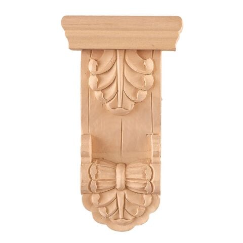Payanda Ahşap Oyma İşemeli Boyanabilir Dekoratif Aksesuar15x8x5  AOP04