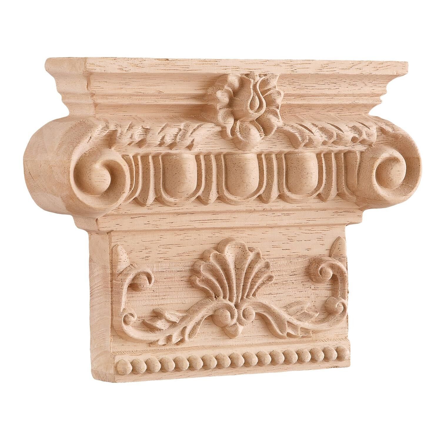 Payanda Ahşap Oyma İşemeli Boyanabilir Dekoratif Aksesuar 23x17x5 AOP21