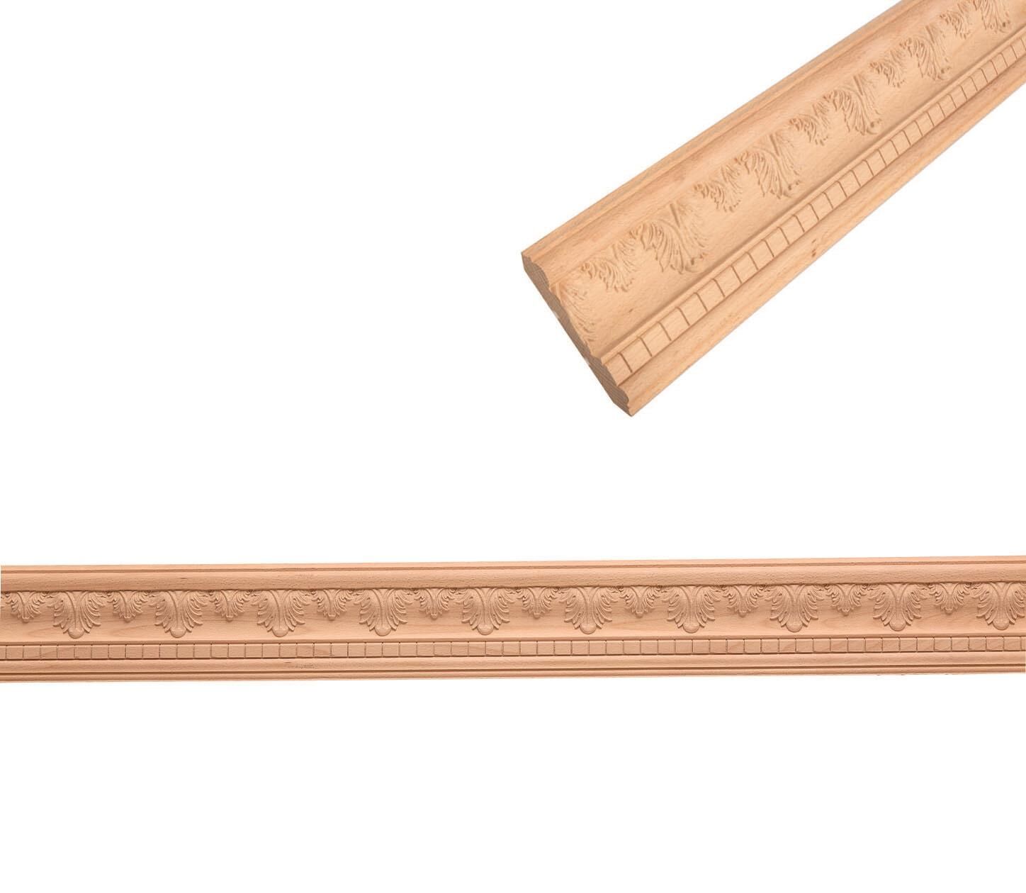 Kayın Kartonpiyer Taç Çıta Ahşap Desenli  Dekoratif Aksesuar 120x22 mm KT30