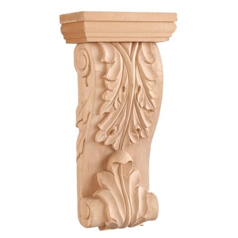 Payanda Ahşap Oyma İşemeli Boyanabilir Dekoratif Aksesuar 25x12,5x6,3 AOP14
