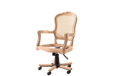 HASIRLI OYMALI DÖNERLİ SANDALYE 61X53X106