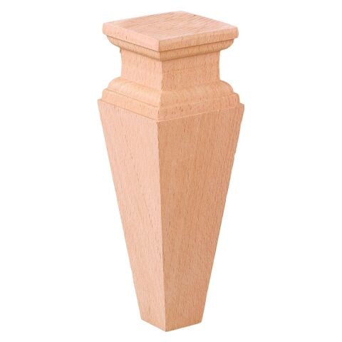 Torna Ahşap Ayak  Komidin Dresuar Koltuk Ayağı Desenli  7x7x25 cm