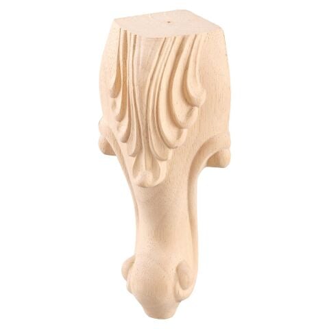 Torna  Ayak Oymalı Ayak Sehpa Komodin Mobilya Dresuar Boyanabilir Ahşap Ayak  8x8x20 cm KDOL.05