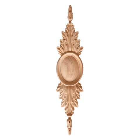 Aplik Orta Göbek Boyanabilir Ahşap Desenli İşlemeli Dekoratif Aksesuar 35x10x1  cm OGM18