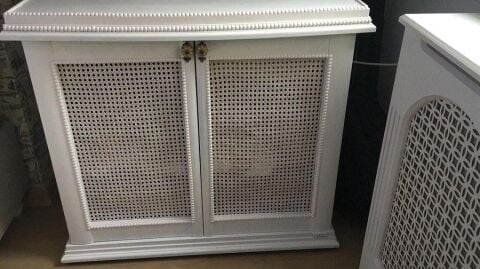 PVC Plastik Örme Beyaz Dekoratif Hasır Hazeran 90 cm