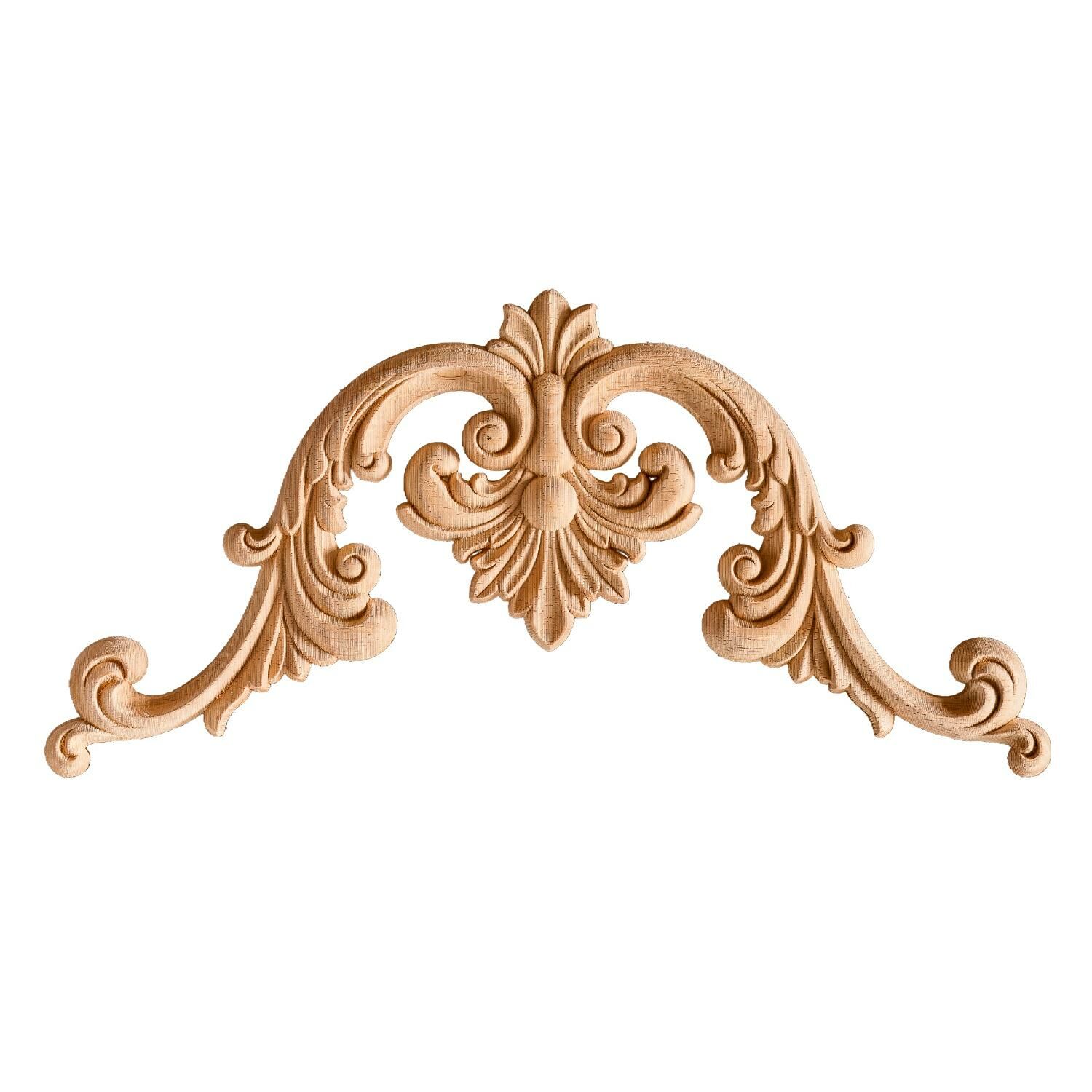 Köşe Aplik Dekoratif Aksesuar Boyanabilir İşlemeli Ahşap  40x40x1,4 cm OKA03