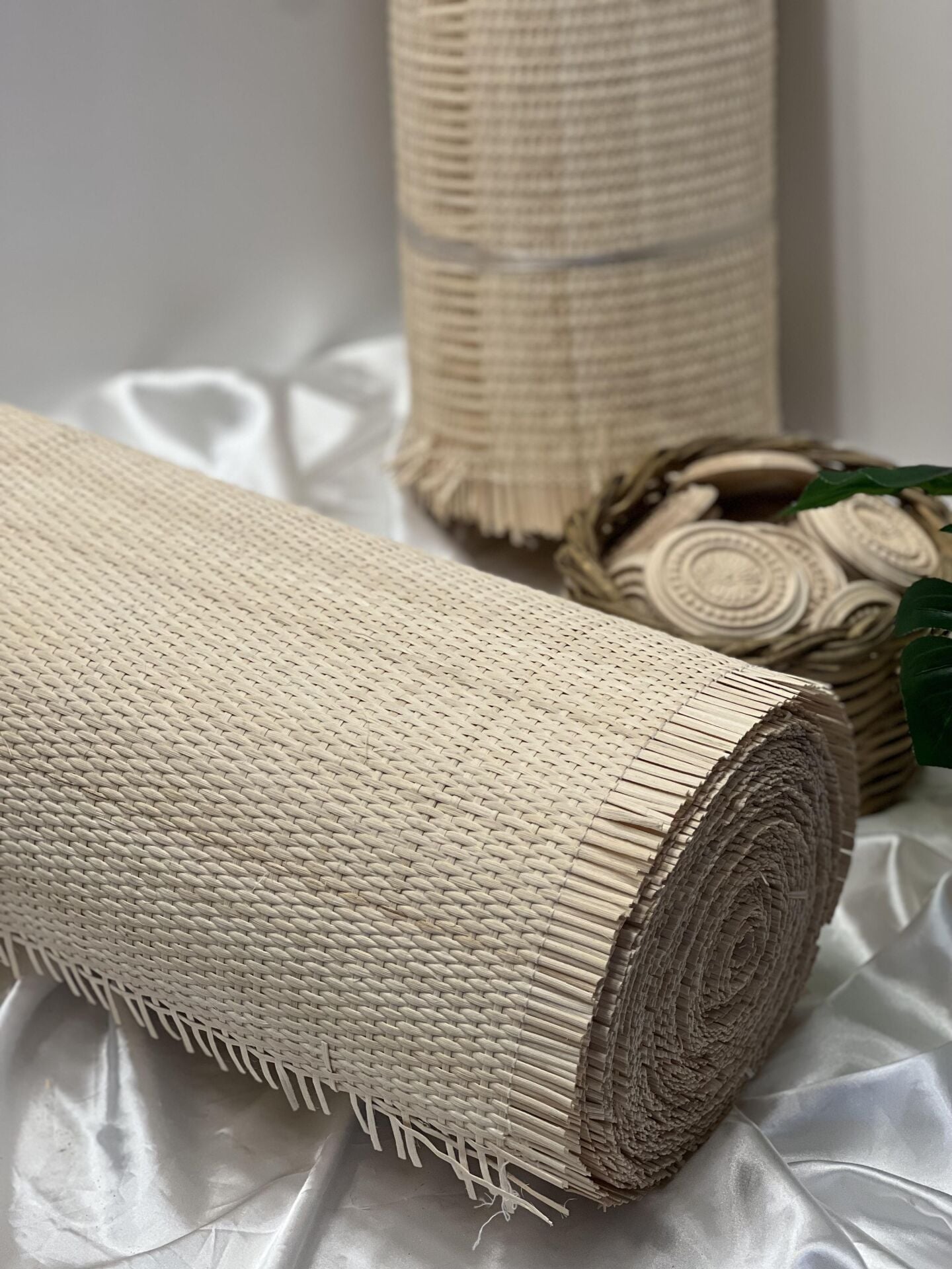 Doğal Bambu Kapalı Örme Naturel Dekoratif Hasır Hazeran 75 cm