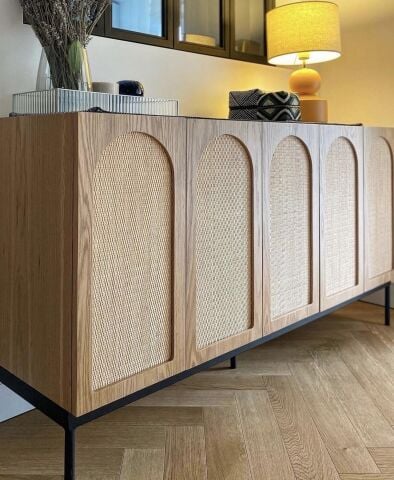 Doğal Bambu Kapalı Örme Naturel Dekoratif Hasır Hazeran 75 cm