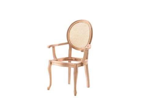 HASIRLI MADALYON KOLLU SANDALYE 60X48X101 CM