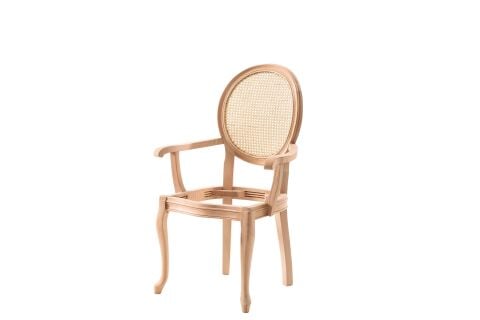 HASIRLI MADALYON KOLLU SANDALYE 60X48X101 CM