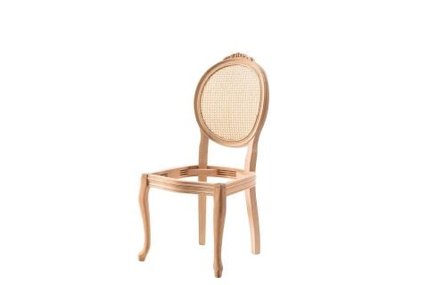 HASIRLI MADALYON OYMALI SANDALYE 52X48X101 CM