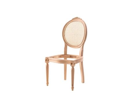 HASIRLI TORNALI OYMALI SANDALYE 52X48X101 CM