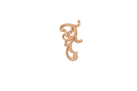 Köşe Aplik Dekoratif Aksesuar Boyanabilir İşlemeli Ahşap  20x10x1 cm  KSS04