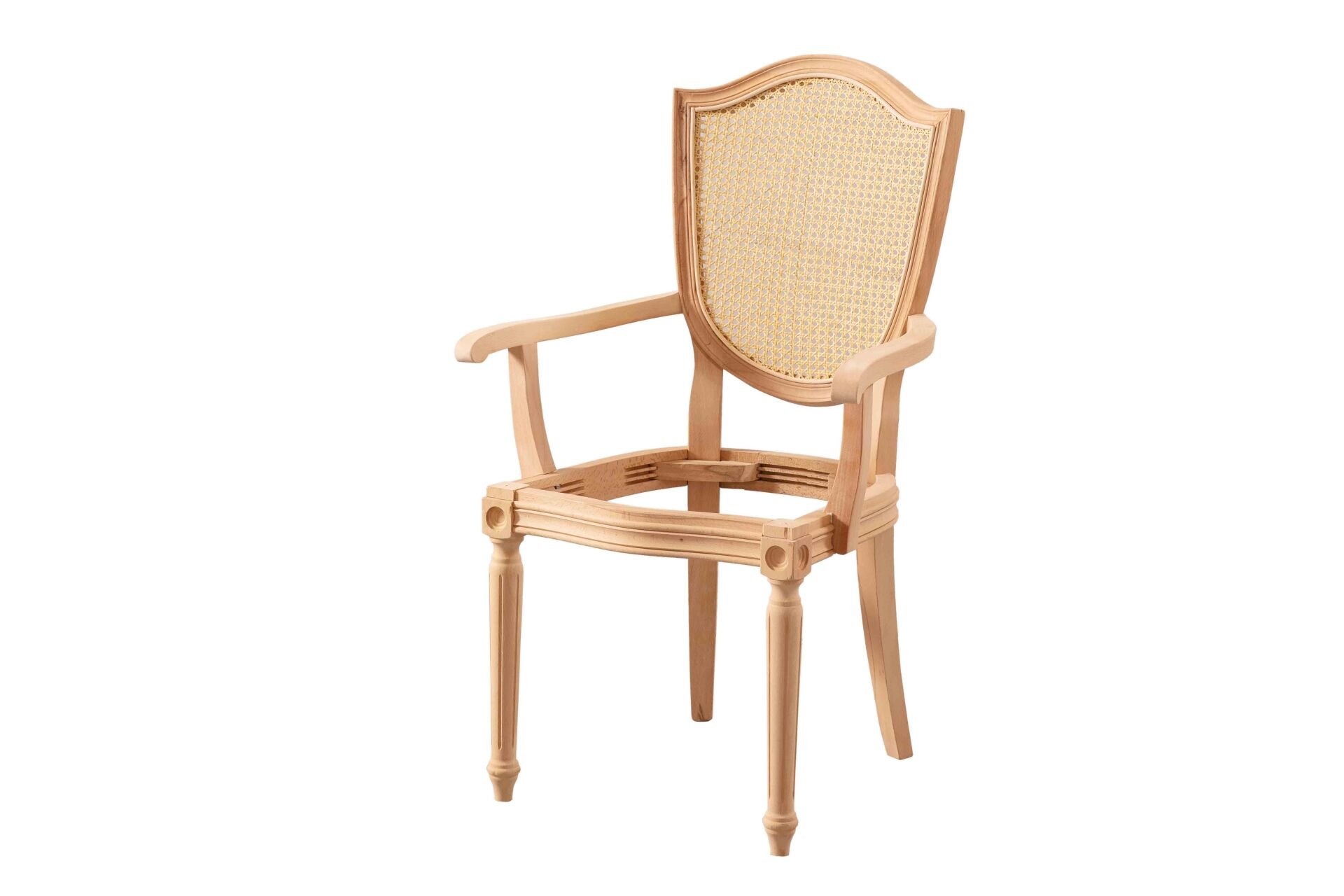 HASIRLI KUPA TORNALI KOLLU SANDALYE 59X52X99 CM