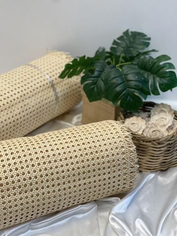 Doğal Bambu Örme Naturel Dekoratif Hasır Hazeran 45 cm