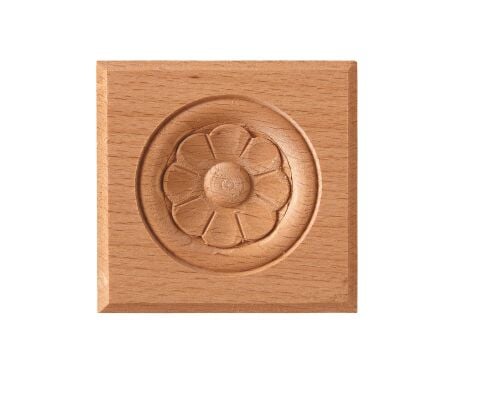 Aplik Motifli Rozet Boyanabilir Dekoratif Aksesuar  6x6x1 CM