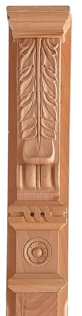 Ahşap Oymalı Sütun Roma Sütun Boyanabilir Dekoratif Aksesuar 210X8 cm ATS09