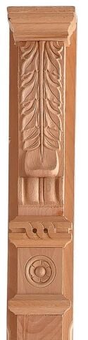 Ahşap Oymalı Sütun Roma Sütun Boyanabilir Dekoratif Aksesuar 210X8 cm ATS09