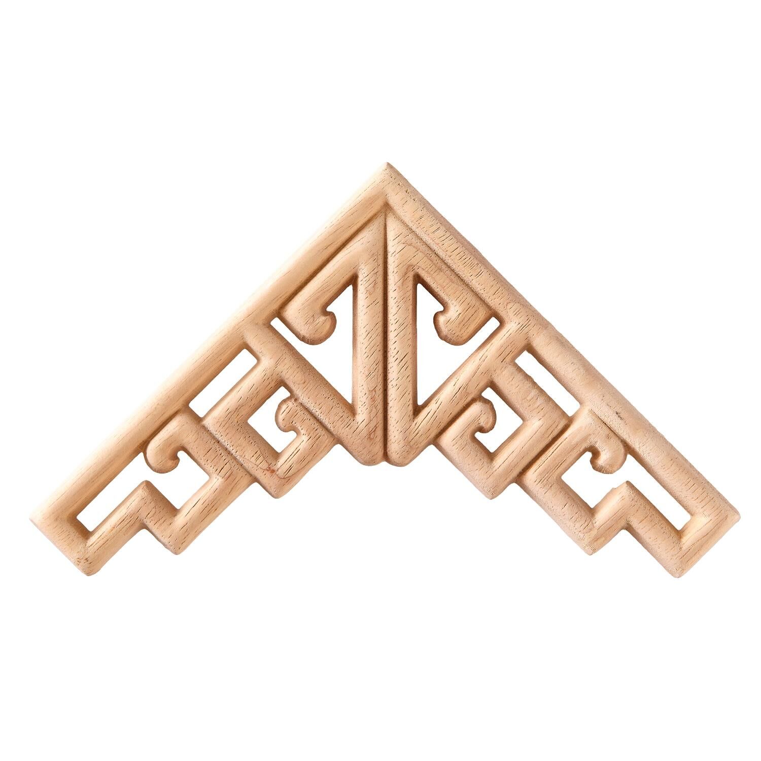 Köşe Aplik Dekoratif Aksesuar Boyanabilir İşlemeli Ahşap  10x10x0,8 cm OKA13