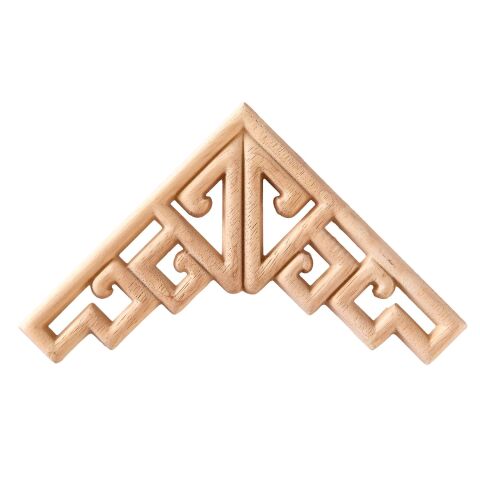 Köşe Aplik Dekoratif Aksesuar Boyanabilir İşlemeli Ahşap  10x10x0,8 cm OKA13