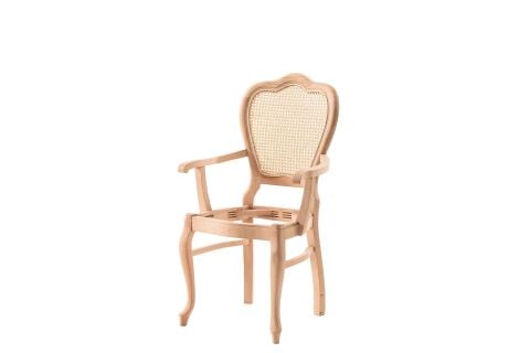 HASIRLI KLASIK KOLLU SANDALYE 60X47X98 CM