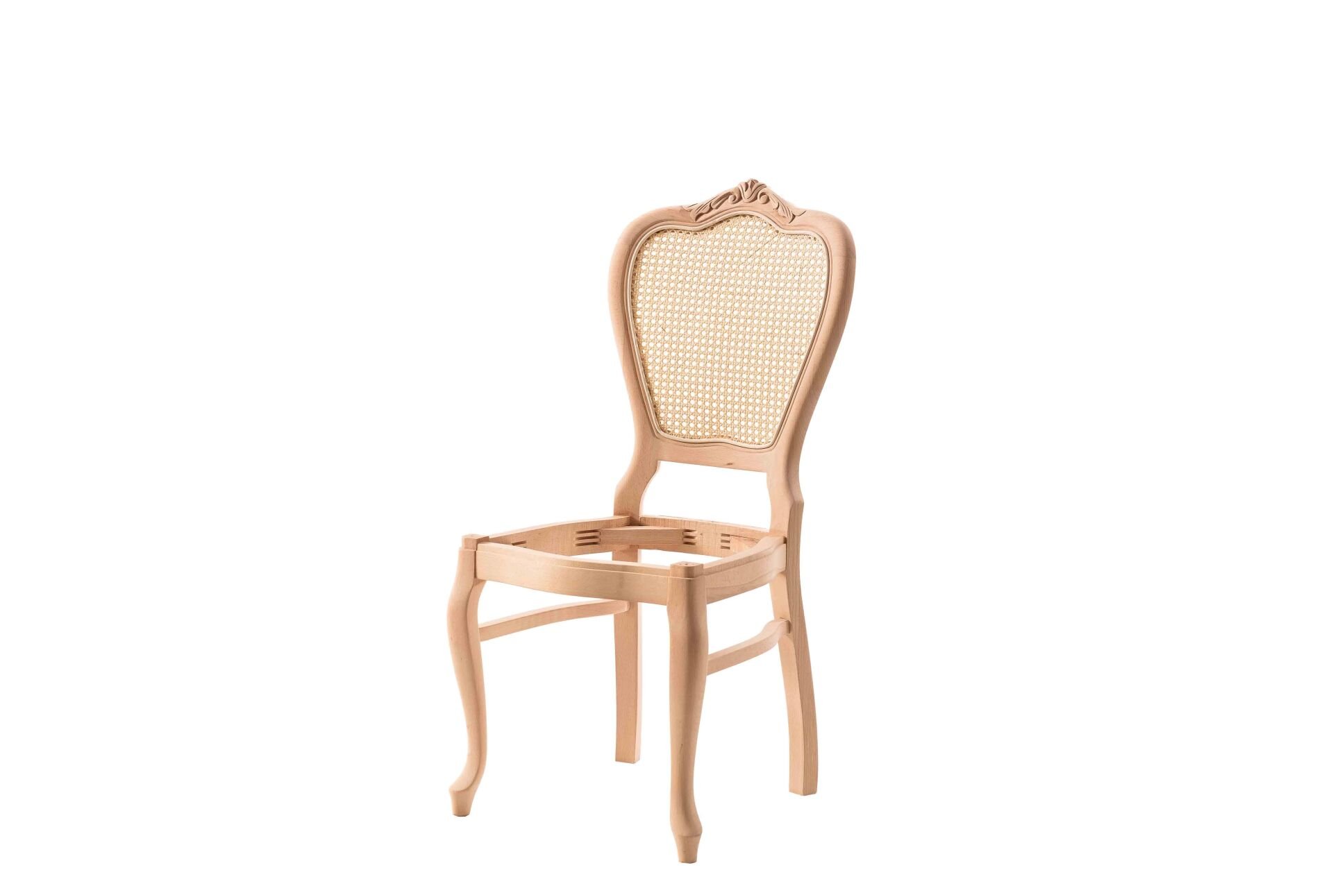 HASIRLI KLASIK OYMALI SANDALYE 46X47X98 CM