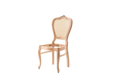 HASIRLI KLASIK OYMALI SANDALYE 46X47X98 CM