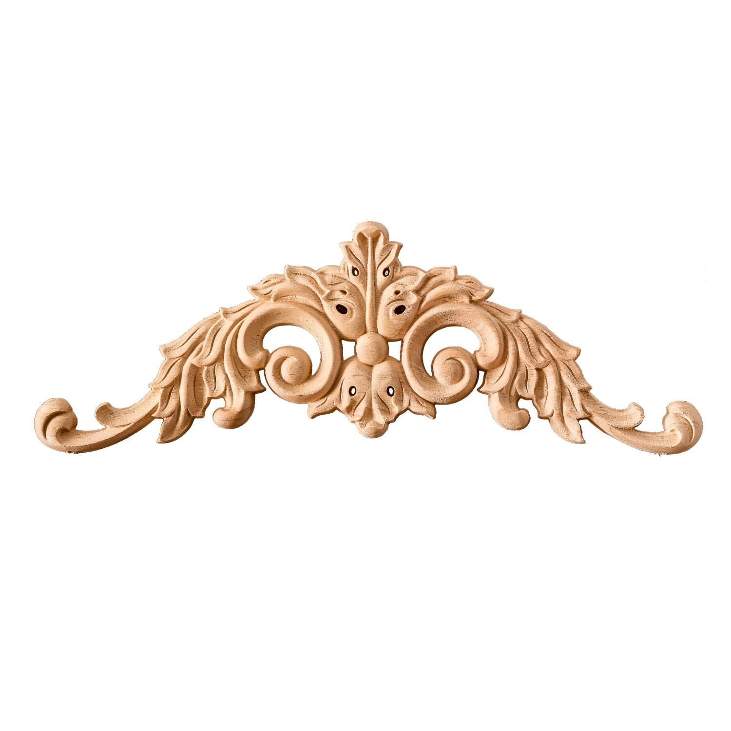 Taç Motif Aplik Oymalı Ahşap Boyanabilir Dekoratif Aksesuar 60x21x1,8  cm TAM03