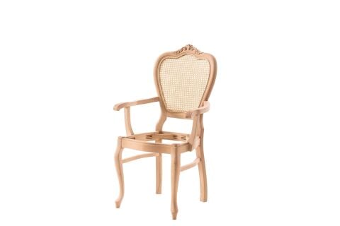 HASIRLI KLASIK OYM. KOLLU SANDALYE  60X47X98 CM