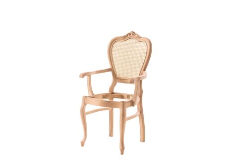 HASIRLI KLASIK OYM. KOLLU SANDALYE  60X47X98 CM
