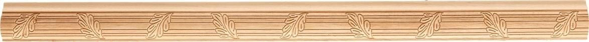 Ayous Ahşap Oyma İşlemeli Yaprak Desenli Çıta Boyanabilir Dekoratif Aksesuar 42x18 mm  MAC38
