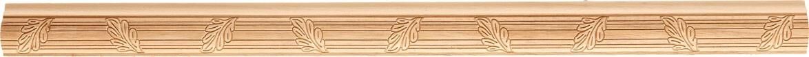 Ayous Ahşap Oyma İşlemeli Yaprak Desenli Çıta Boyanabilir Dekoratif Aksesuar 42x18 mm  MAC38