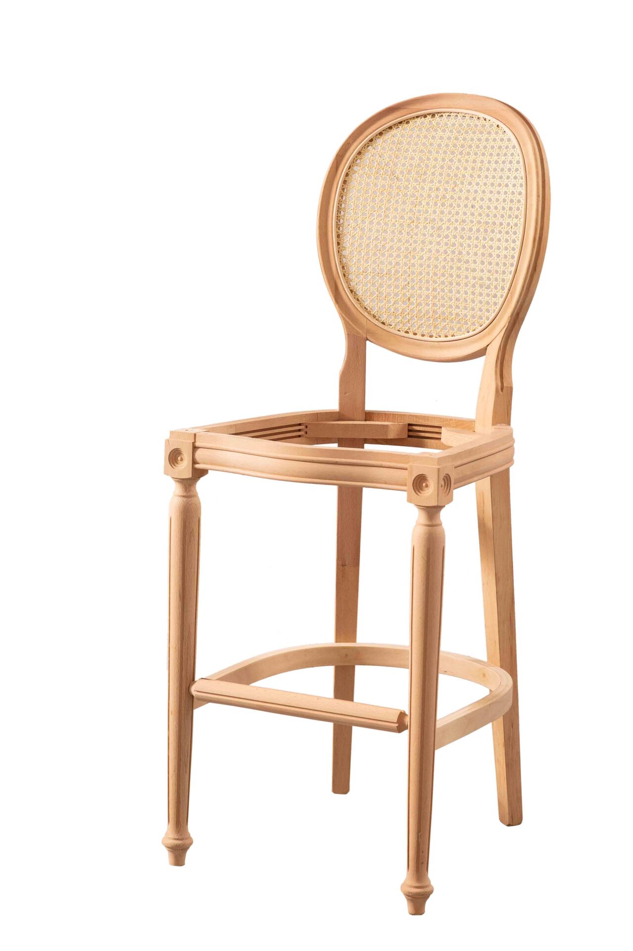 HASIRLI TORNALI BAR SANDALYE 50X50X122 CM