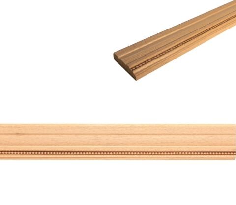 Ayous Ahşap Oyma İşlemeli Baklava Desenli Çıta Boyanabilir Dekoratif Aksesuar 90x22 mm  MAC40