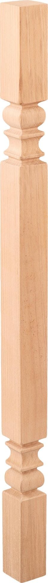 Merdiven Torna Ayak Kanal İşlemeli Kayın Boyanabilir Ahşap 6x6x80 cm