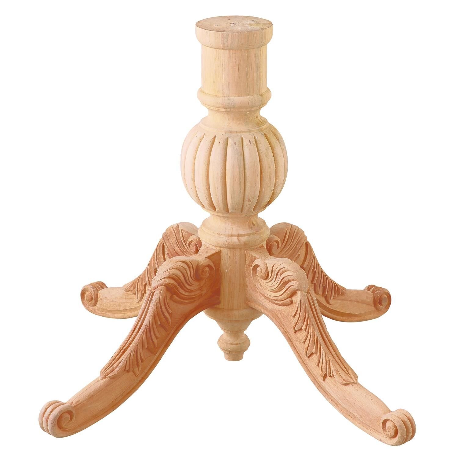 Ahtapot Masa Ayağı Ahşap Oymalı Torna Ayak 25x25x72 cm