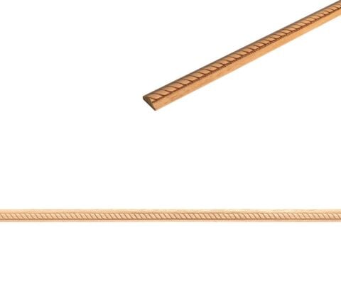 Ayous Ahşap Oyma İşlemeli Halat Desenli Çıta Boyanabilir Dekoratif Aksesuar 20x10 mm  MAC57