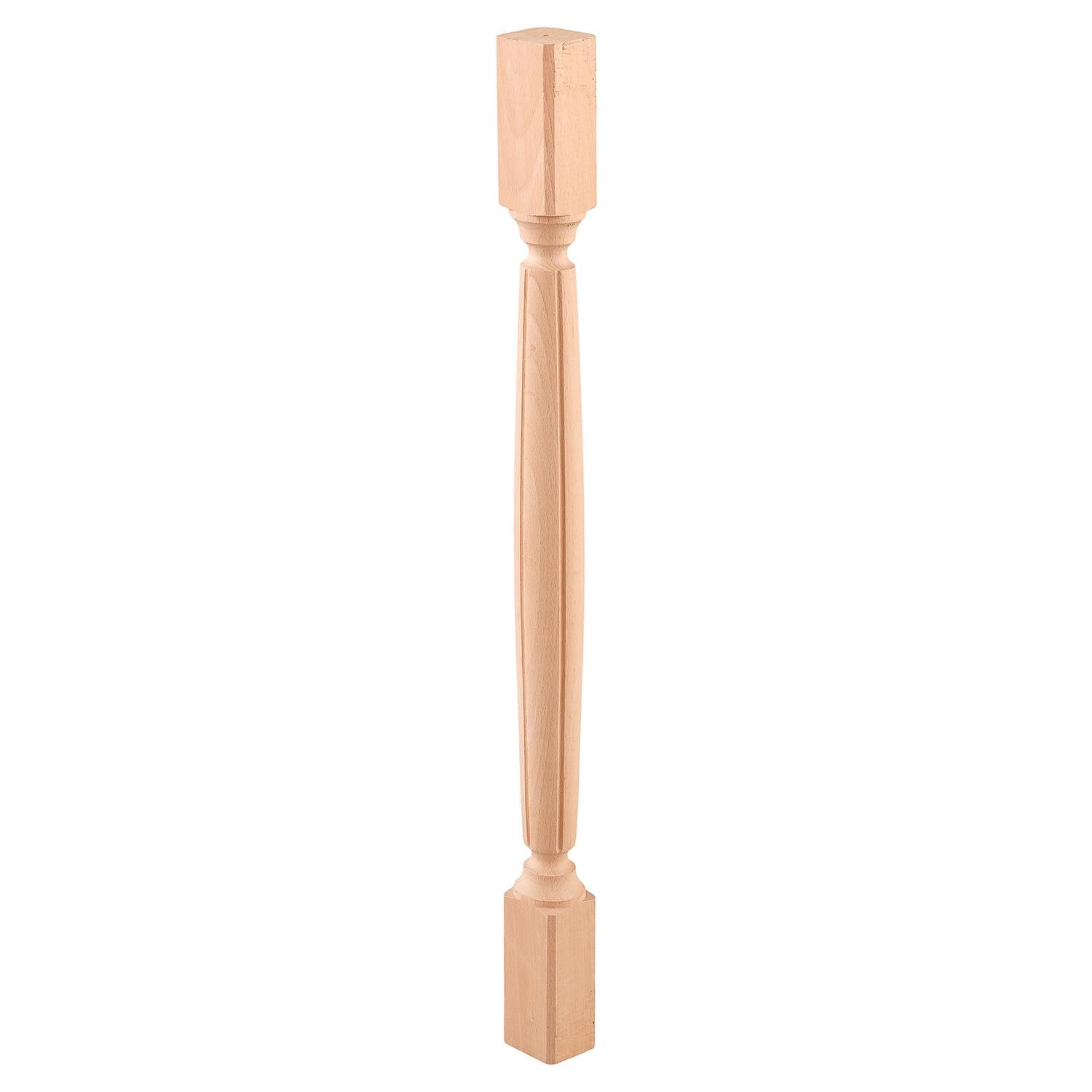 Merdiven Torna Ayak Fitil İşlemeli Boyanabilir Ahşap 6x6x80 cm