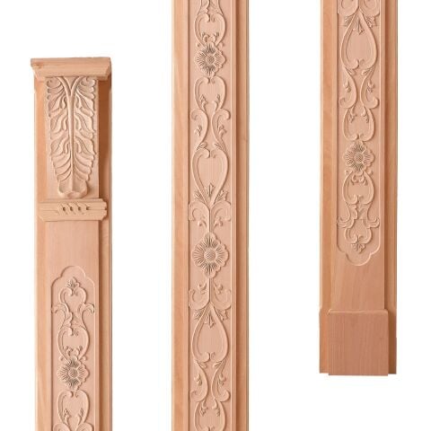 Ahşap Oymalı Sütun Roma Sütun Boyanabilir Dekoratif Aksesuar 210x12 cm  ATS01