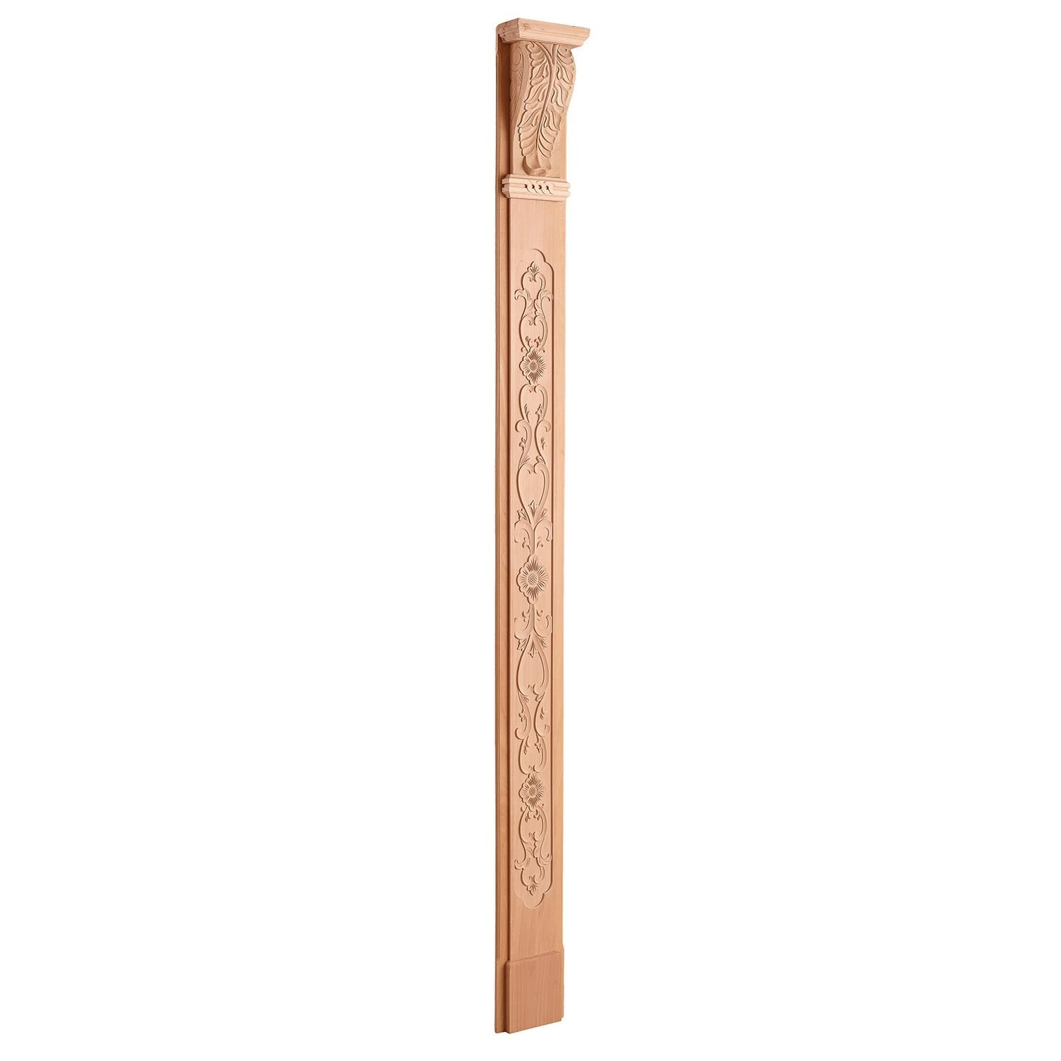 Ahşap Oymalı Sütun Roma Sütun Boyanabilir Dekoratif Aksesuar 210x12 cm  ATS01