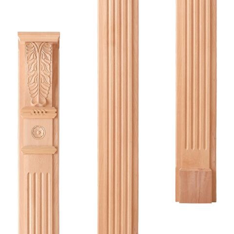 Ahşap Oymalı Sütun Roma Sütun Boyanabilir Dekoratif Aksesuar 18x210 cm ATS08