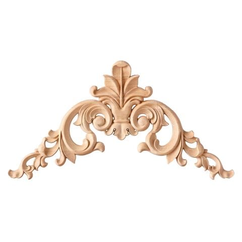 Köşe Aplik Dekoratif Aksesuar Boyanabilir İşlemeli Ahşap  15x15x1 cm  OKA02